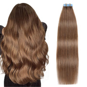Chestnut Brown (#6) Tape-In Hair Extensions | 20Pcs