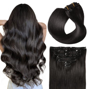 Natural Black (#1B) Clip In Hair Extensions