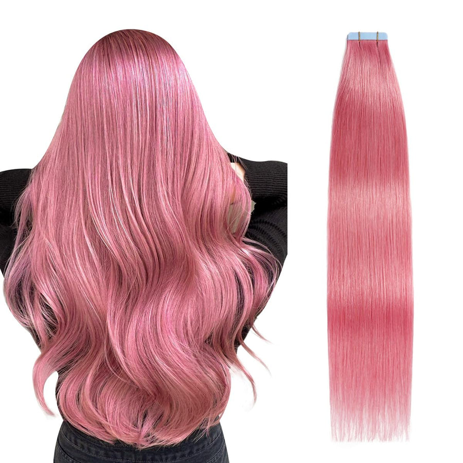 Hot Pink Tape-In Hair Extensions | 20Pcs