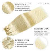 Platinum Blonde (#60) Clip In Hair Extensions