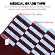 Burgundy (#99J) Tape-In Hair Extensions | 20Pcs