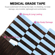 Darkest Brown (#2) Tape-In Hair Extensions | 20Pcs