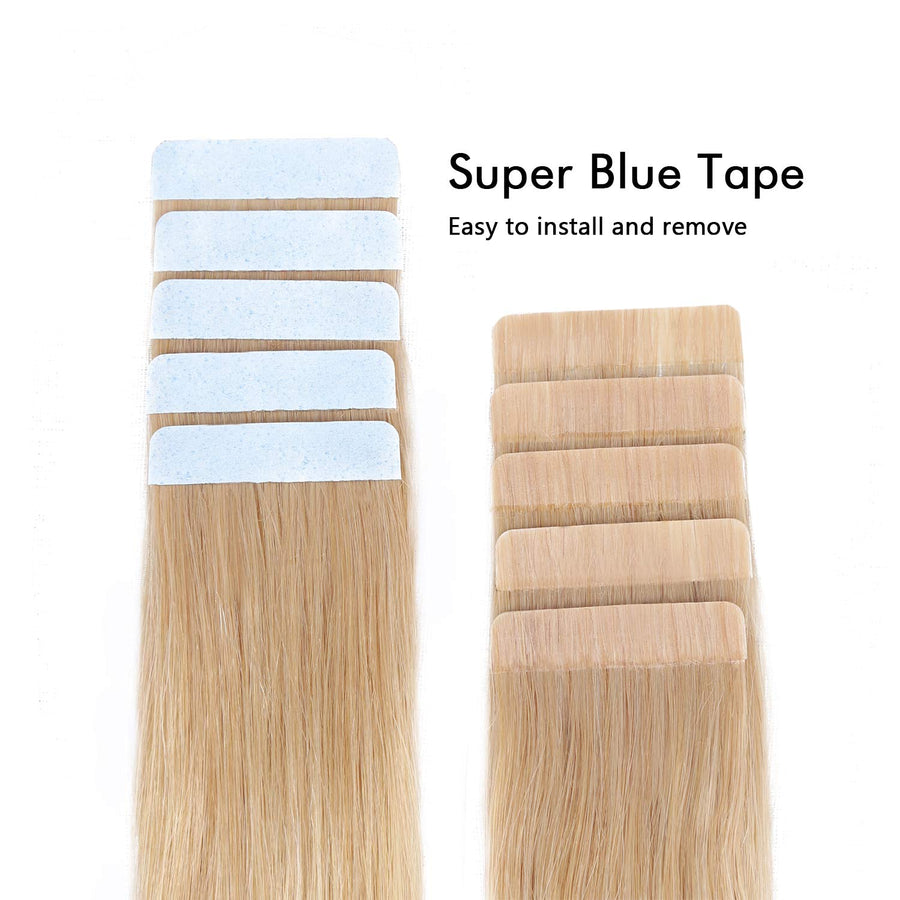 Light Blonde (#16) Tape-In Hair Extensions | 20Pcs