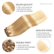 Strawberry Blonde / Bleach Blonde Balayage (#P27/613) Clip In Hair Extensions