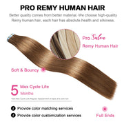 Chestnut Brown (#6) Tape-In Hair Extensions | 20Pcs