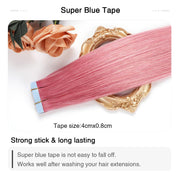 Hot Pink Tape-In Hair Extensions | 20Pcs