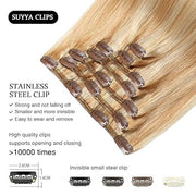 Strawberry Blonde / Bleach Blonde Balayage (#P27/613) Clip In Hair Extensions