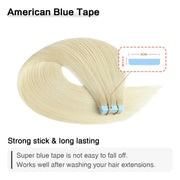 Platinum Blonde (#60) Tape-In Hair Extensions | 20Pcs