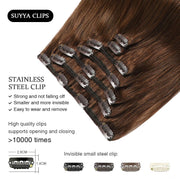 Chocolate Brown (#4) Clip In Hair Extensions