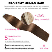 Chocolate Brown (#4) Tape-In Hair Extensions | 20Pcs