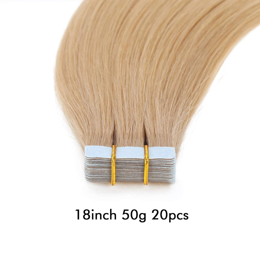 Light Blonde (#16) Tape-In Hair Extensions | 20Pcs