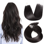 Natural Black (#1B) Micro Loop Hair Extensions