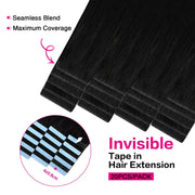 SUYYA Invisible Tape in Hair Extensions Jet Black (#1)