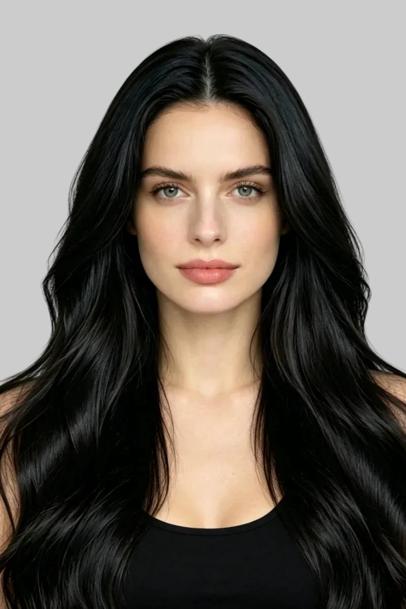 SUYYA Invisible Tape in Hair Extensions Jet Black (#1)