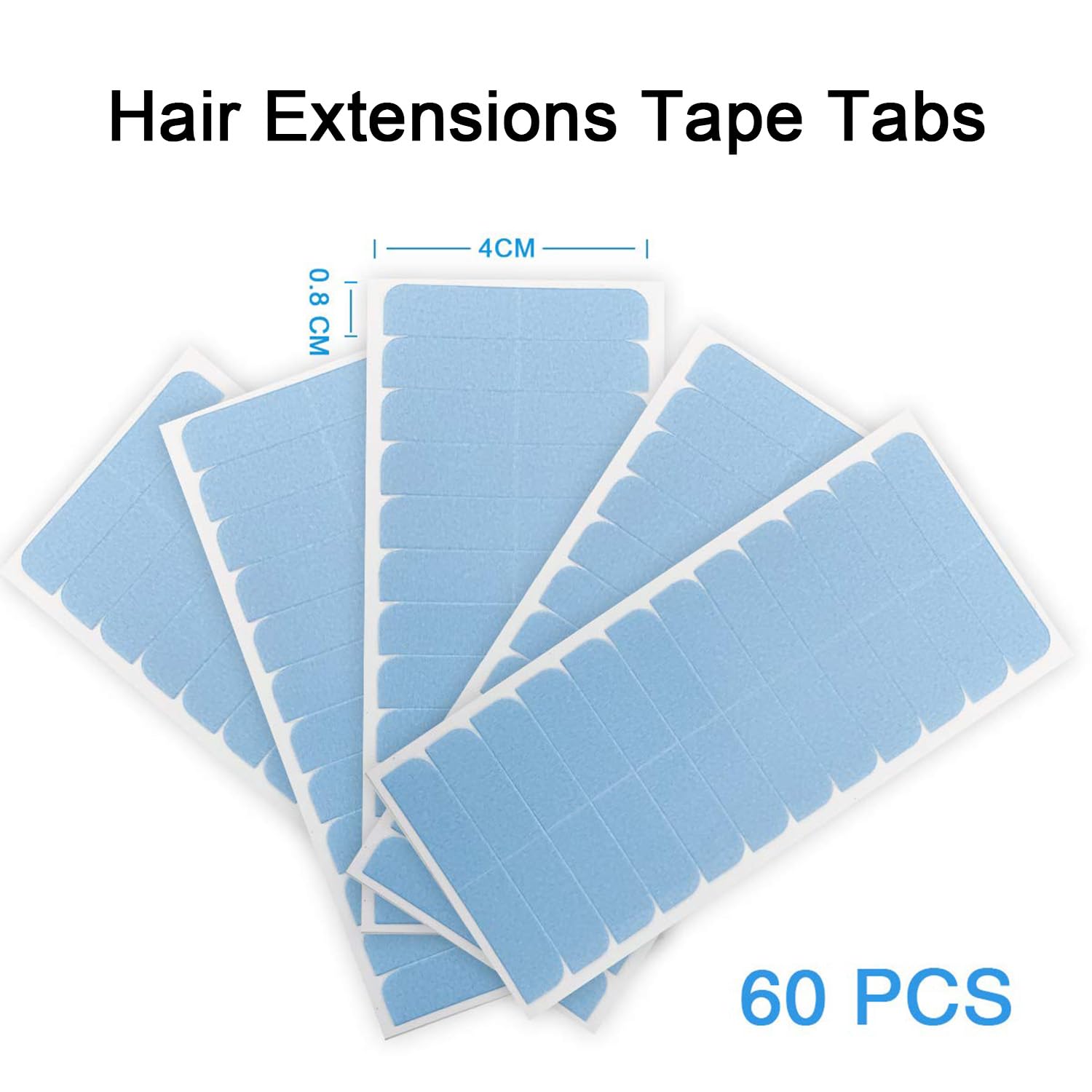 Hair Extension Replacement Tape Tabs 60/120/180pcs – Double-Sided (4x0.8cm)