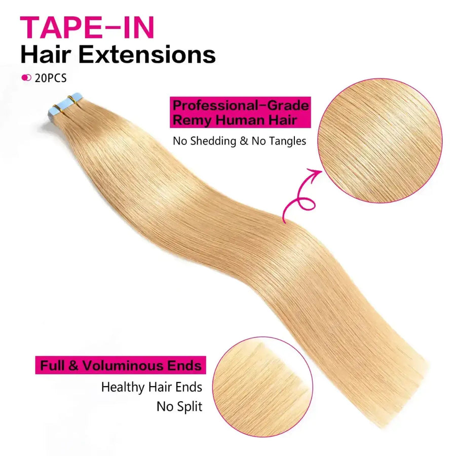 SUYYA Light Blonde (#16) Tape-In Hair Extensions | 20Pcs