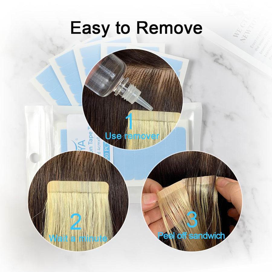 Hair Extension Replacement Tape Tabs 60/120/180pcs – Double-Sided (4x0.8cm)