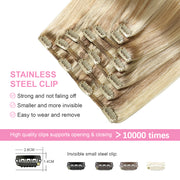 Ash Blonde / Bleach Blonde Balayage (#P18/613) Clip In Hair Extensions