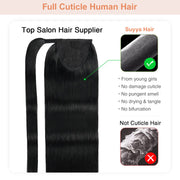 Jet Black (#1) Wrap Around Ponytail Extension