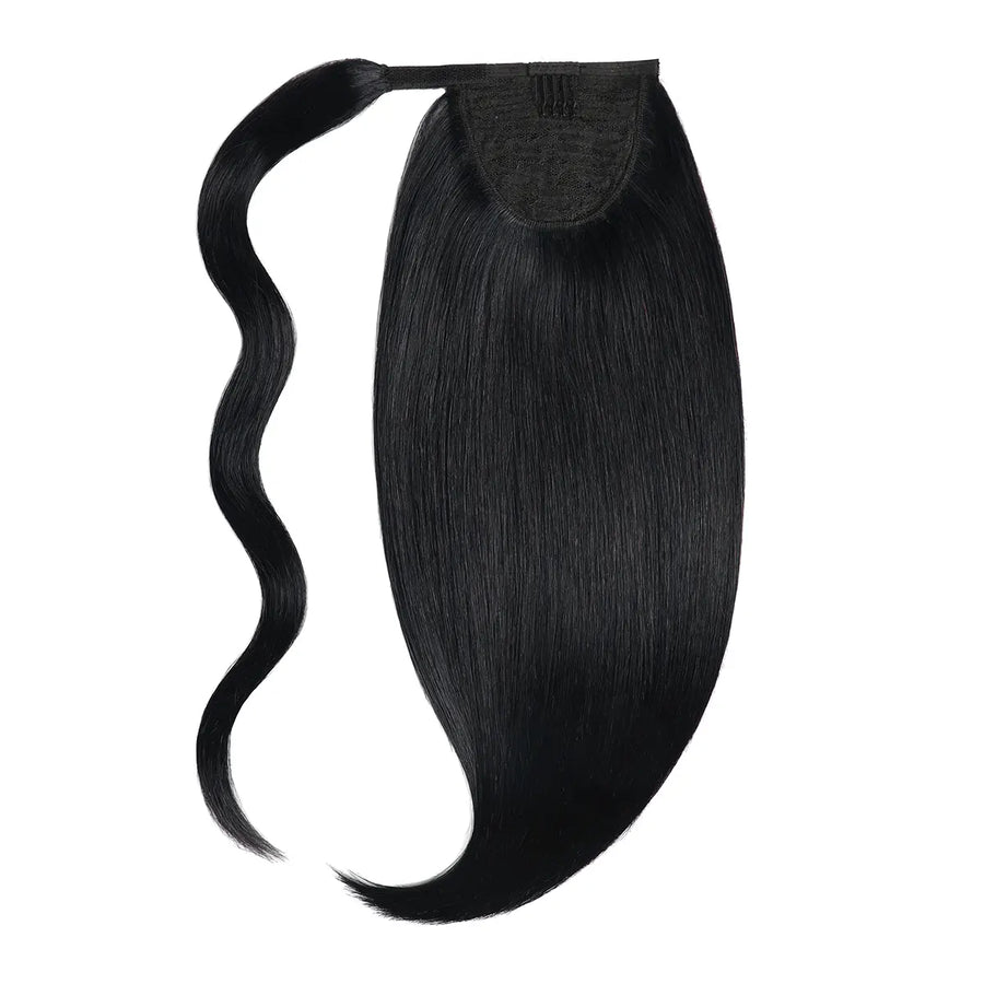 Jet Black (#1) Wrap Around Ponytail Extension