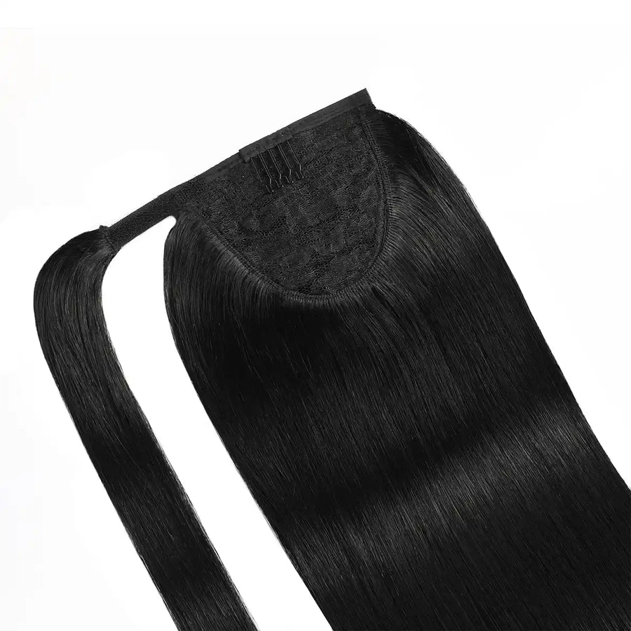 Jet Black (#1) Wrap Around Ponytail Extension