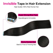 Natural Black (#1B) SUYYA Invisible Tape in Hair Extensions