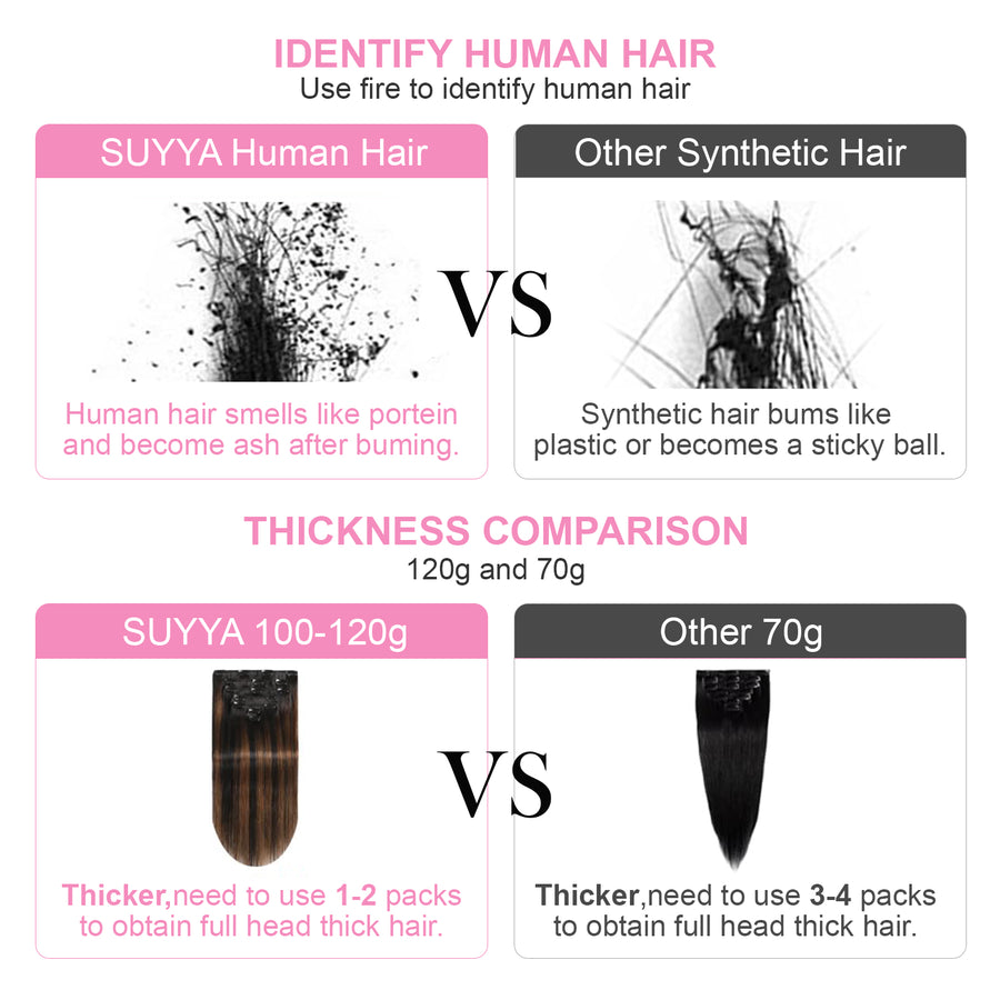 Natural Black / Chestnut Brown Balayage (#P1B/6/T1B) Clip In Hair Extensions