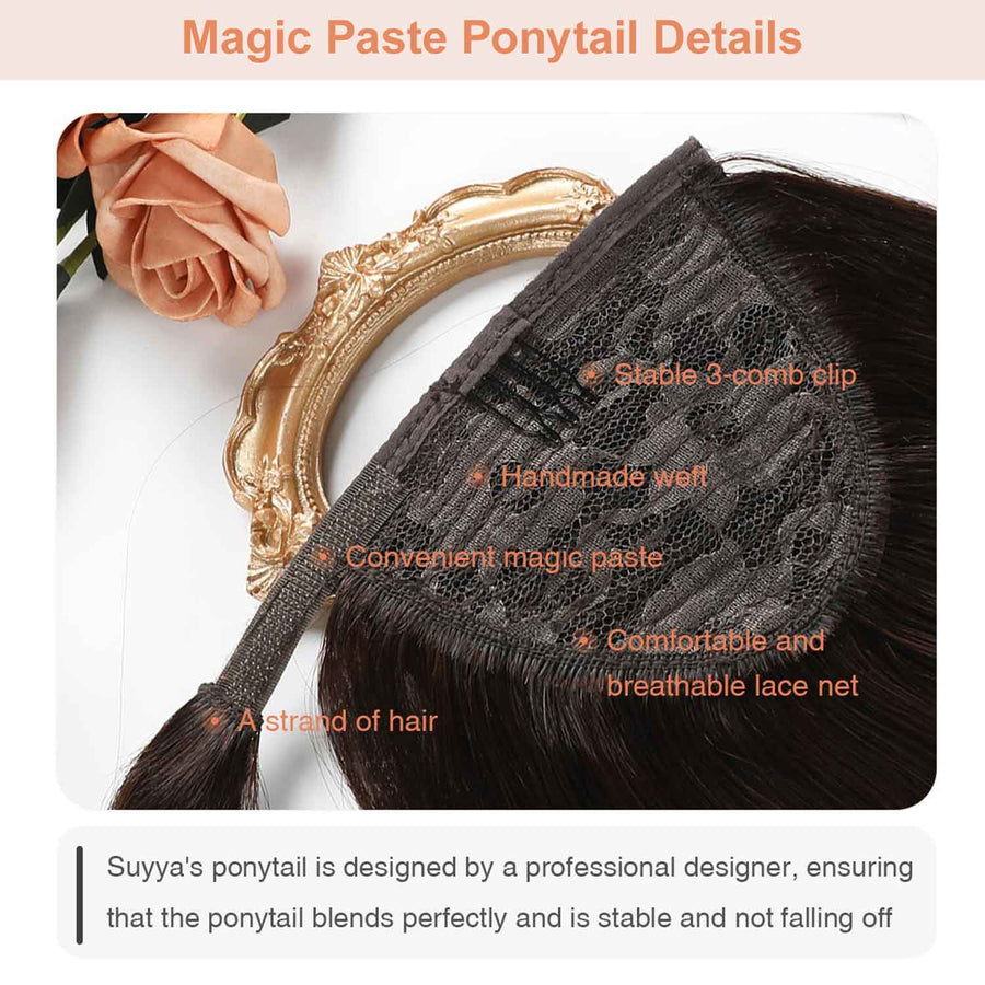 Darkest Brown (#2) Wrap Around Ponytail Extension