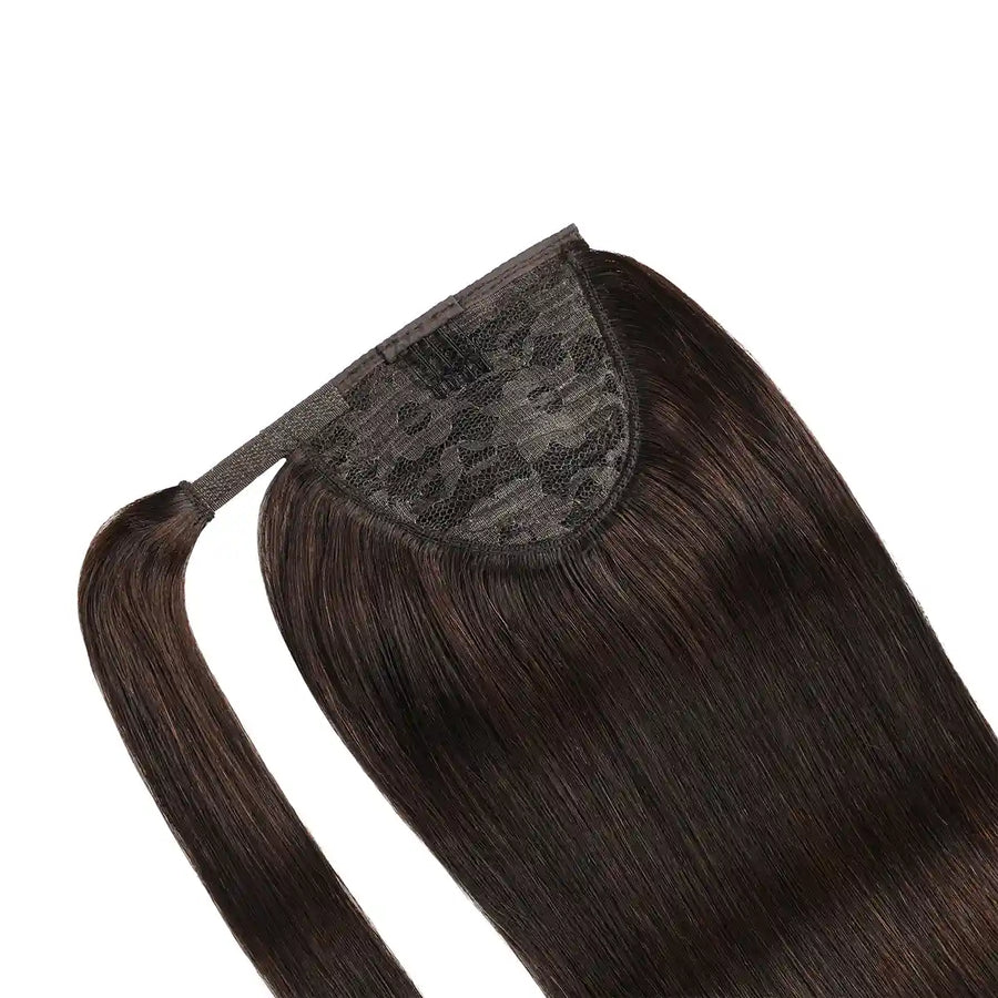 Darkest Brown (#2) Wrap Around Ponytail Extension