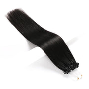 Natural Black (#1B) Micro Loop Hair Extensions