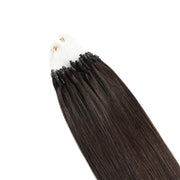 Darkest Brown (#2) Micro Loop Hair Extensions