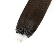 Darkest Brown (#2) Micro Loop Hair Extensions