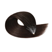 Darkest Brown (#2) Micro Loop Hair Extensions
