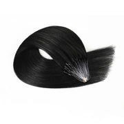 Jet Black (#1) Micro Loop Hair Extensions
