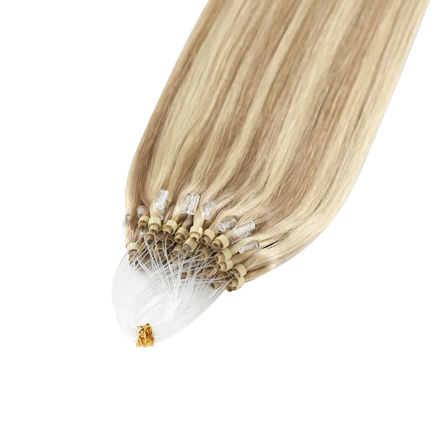 Ash Blonde / Bleach Blonde Balayage (#P18/613) Micro Loop Hair Extensions