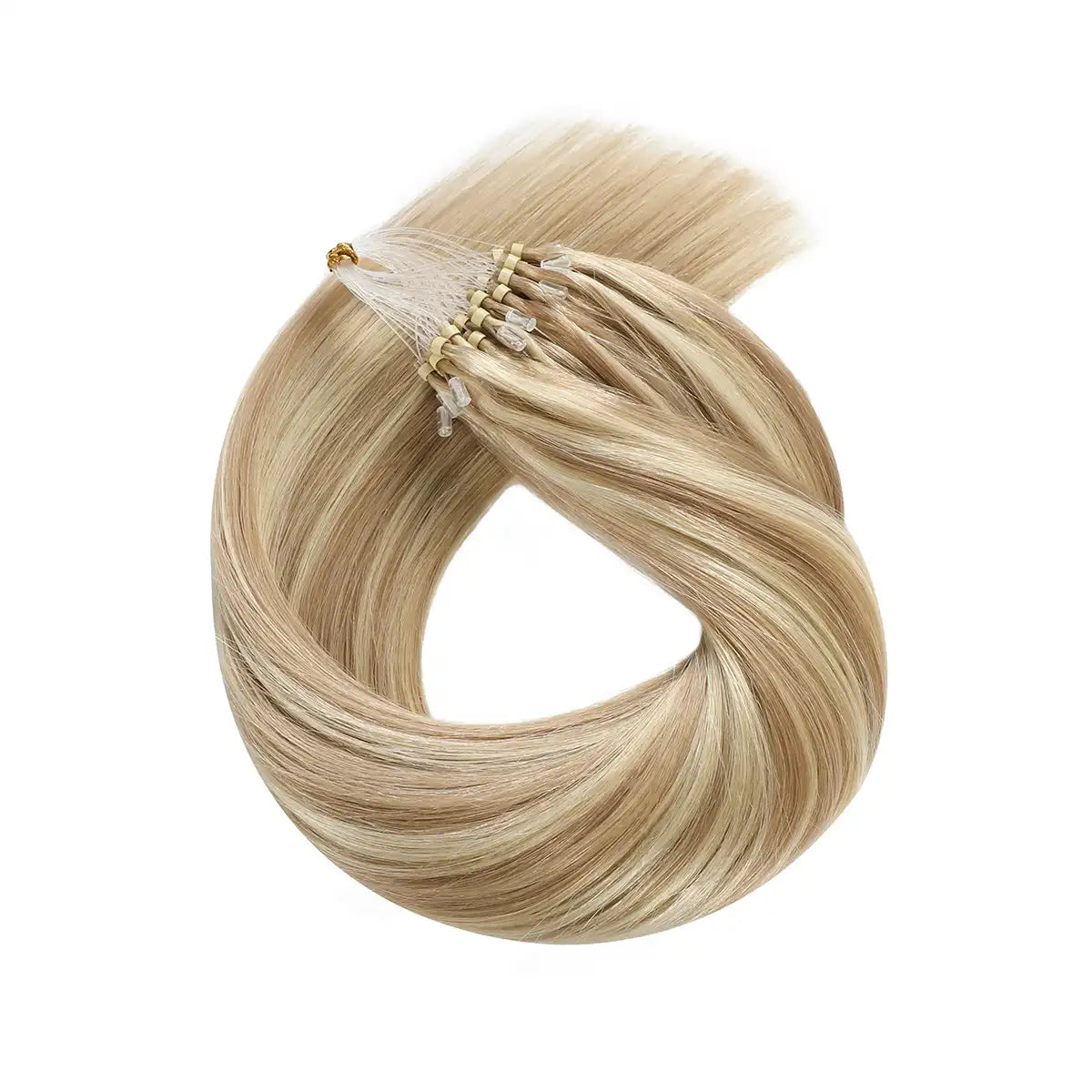 Ash Blonde / Bleach Blonde Balayage (#P18/613) Micro Loop Hair Extensions