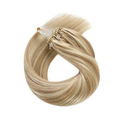 Ash Blonde / Bleach Blonde Balayage (#P18/613) Micro Loop Hair Extensions