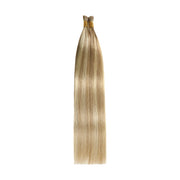 SUYYA Virgin Human Hair Prebonded I Tip Extensions Stick Tip Cold Fusion Hair  Ash Blonde / Bleach Blonde Balayage (#P18/613)