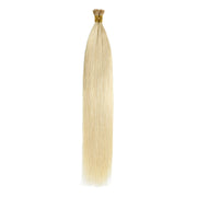 SUYYA Virgin Human Hair Prebonded I Tip Extensions Stick Tip Cold Fusion Hair Platinum Blonde (#60)