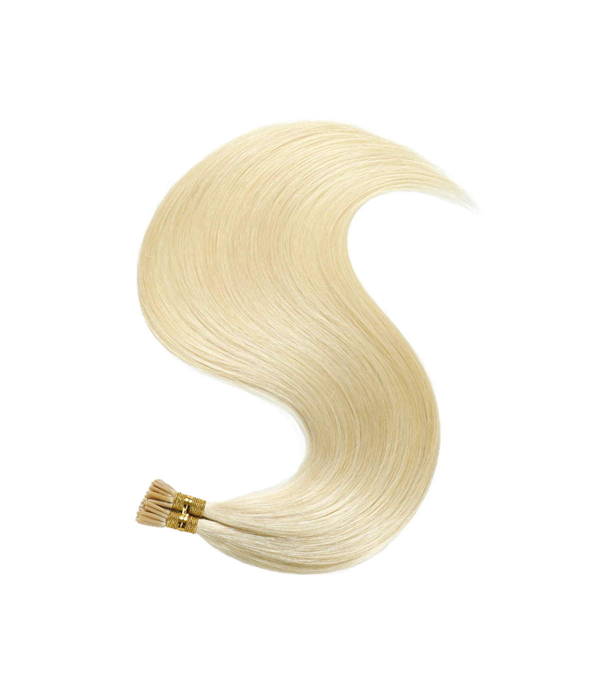 SUYYA Virgin Human Hair Prebonded I Tip Extensions Stick Tip Cold Fusion Hair Platinum Blonde (#60)