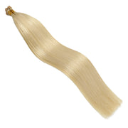 SUYYA Virgin Human Hair Prebonded I Tip Extensionsr Stick Tip Cold Fusion Hair Bleach Blonde (#613)