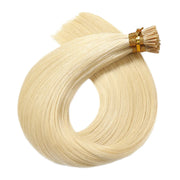 SUYYA Virgin Human Hair Prebonded I Tip Extensionsr Stick Tip Cold Fusion Hair Bleach Blonde (#613)