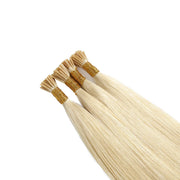 SUYYA Virgin Human Hair Prebonded I Tip Extensionsr Stick Tip Cold Fusion Hair Bleach Blonde (#613)