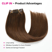 Suyya Chocolate Brown (#4) Clip In Hair Extensions