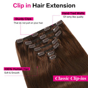 Suyya Chocolate Brown (#4) Clip In Hair Extensions
