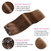 Chocolate Brown (#4) Clip In Hair Extensions
