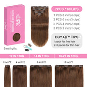 Chocolate Brown (#4) Clip In Hair Extensions