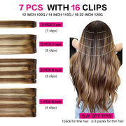 Suyya Human Clip In (#P6/613/T4) Chocolate Brown / Bleach Blonde / Chestnut Brown Balayage Hair Extensions