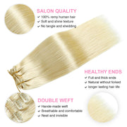 Platinum Blonde (#60) Clip In Hair Extensions