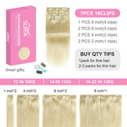 Platinum Blonde (#60) Clip In Hair Extensions